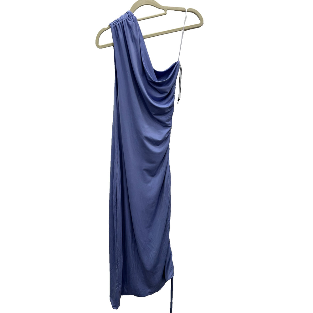 NWT Shades of Rose Womens‎ One Shoulder Maxi Dress Ruched Side Purple Size M
